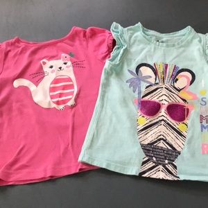 Set of two girl t-shirts. Gymboree & Gap. Size 5